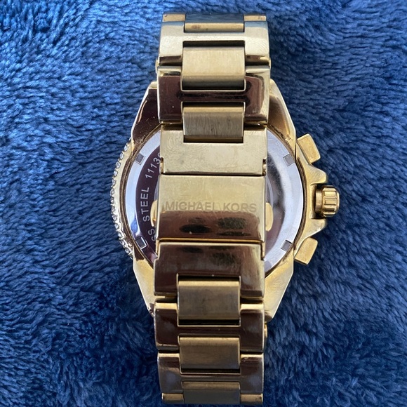 Michael Kors Gold and White Chronograph Watch - Picture 5 of 5
